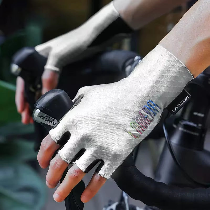 LAMEDA Professional Bicycle Gloves for Men Summer Half-Finger Road Bike MTB Cycling Gloves Man Shock-Absorbing Bike Accessories