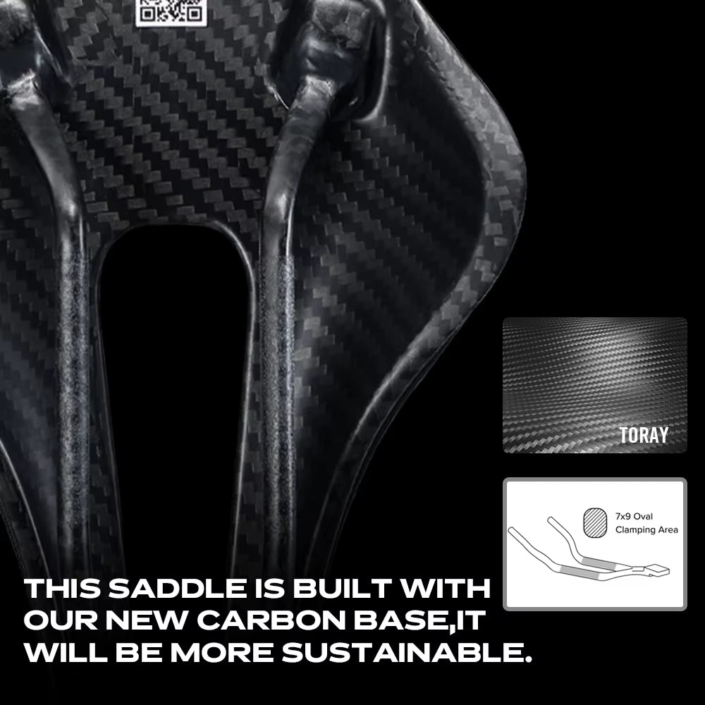 RYET 3D Printed Bike Saddle Carbon Fiber Ultralight Hollow Comfortable Breathable MTB Mountain Road Bicycle Cycling Seat