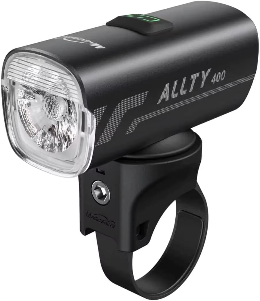 ALLTY 400 Road Bike Light, USB Type-C Rechargeable,Powerful Bike Headlight Compatible With: Mountain, Kids, Street