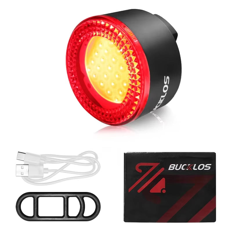 BUCKLOS Bicycle Light Set Highlight COB LED Front Rear Lamp Waterproof USB Rechargeable Bike Taillights Cycling Safety Headlight