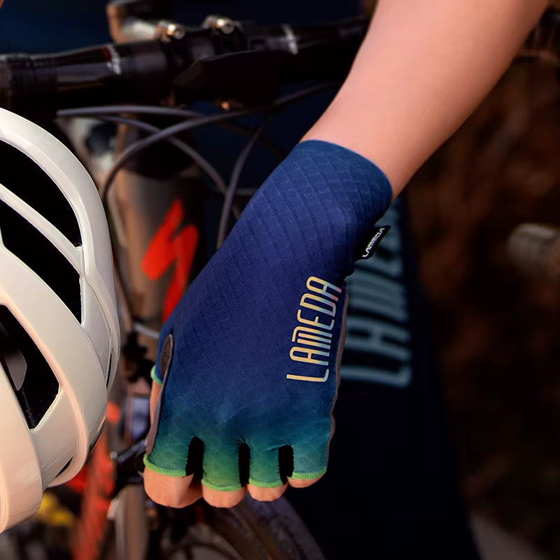 LAMEDA Professional Bicycle Gloves for Men Summer Half-Finger Road Bike MTB Cycling Gloves Man Shock-Absorbing Bike Accessories