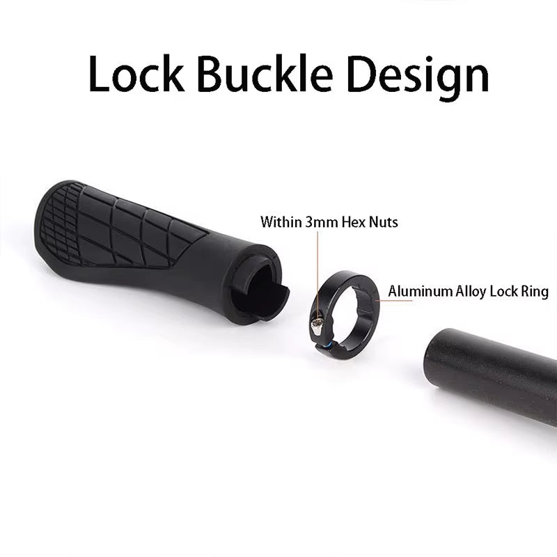 Ergonomic Lock-on Mountain Bike Handlebar Grips – Anti-Slip & Shock-Absorbing